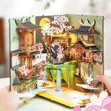 Book Nook Sakura en Bois avec Lumière LED - SakuraDream