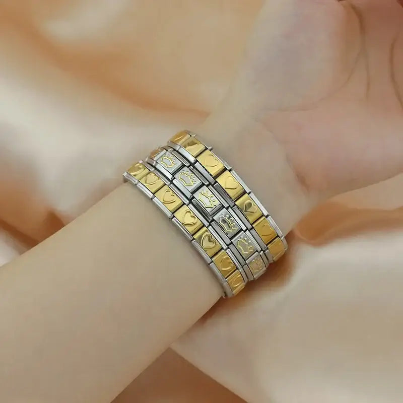 Bracelets Charm Hapiship Argent Doré