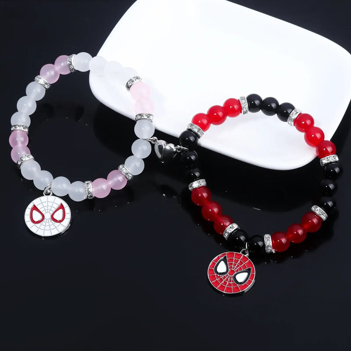 Bracelets Perles Spider-Man et Spider-Gwen