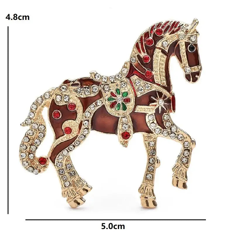 Broche Animal cheval luxe
