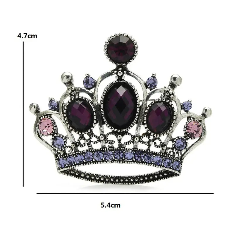Broche Couronne Reine Strass Femme