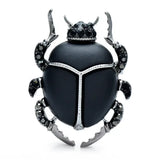 Broche scarabee bleu Elegante