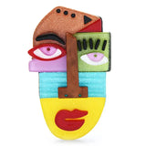 Broche visage design Picasso