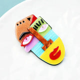 Broche visage design Picasso