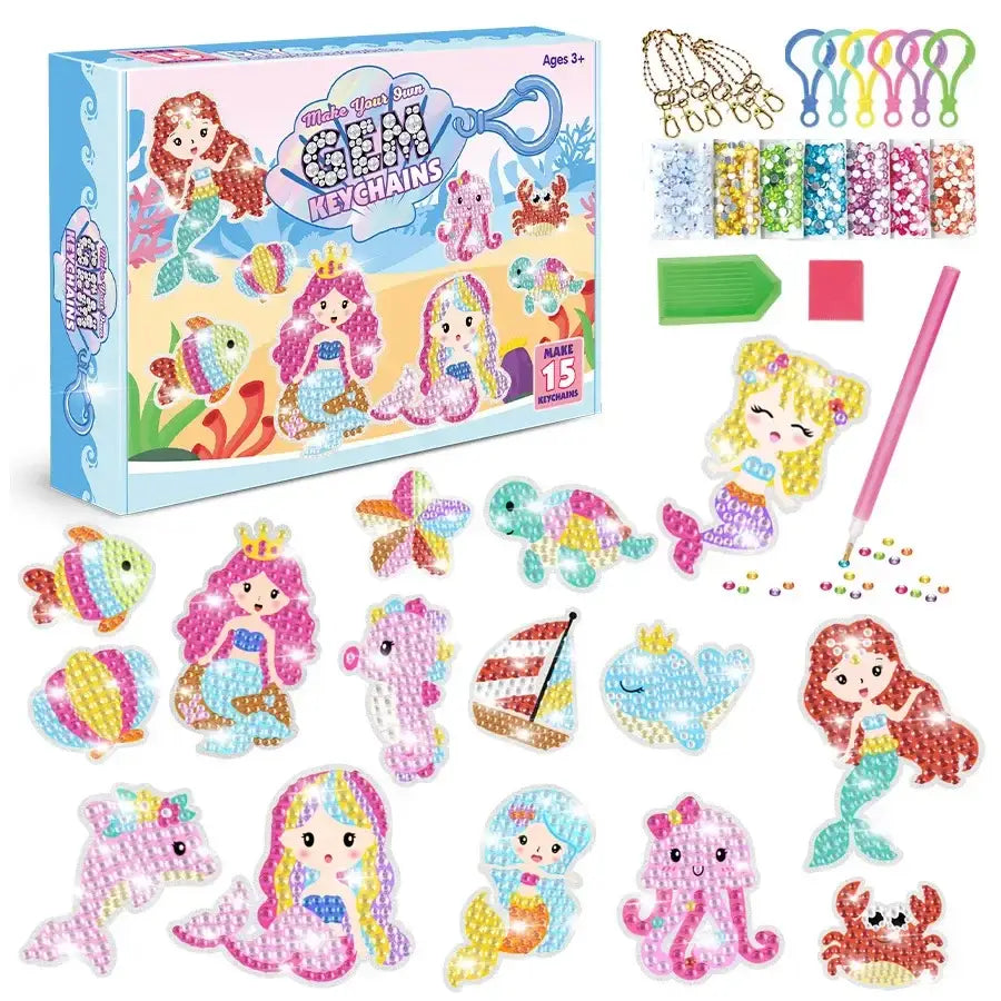 Broderie diamant Porte Clés Enfant