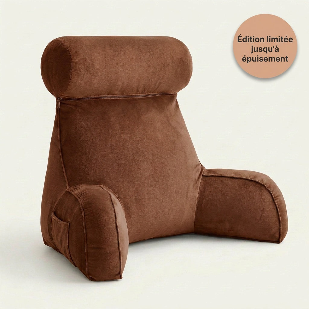 Coussin de lecture avec accoudoirs