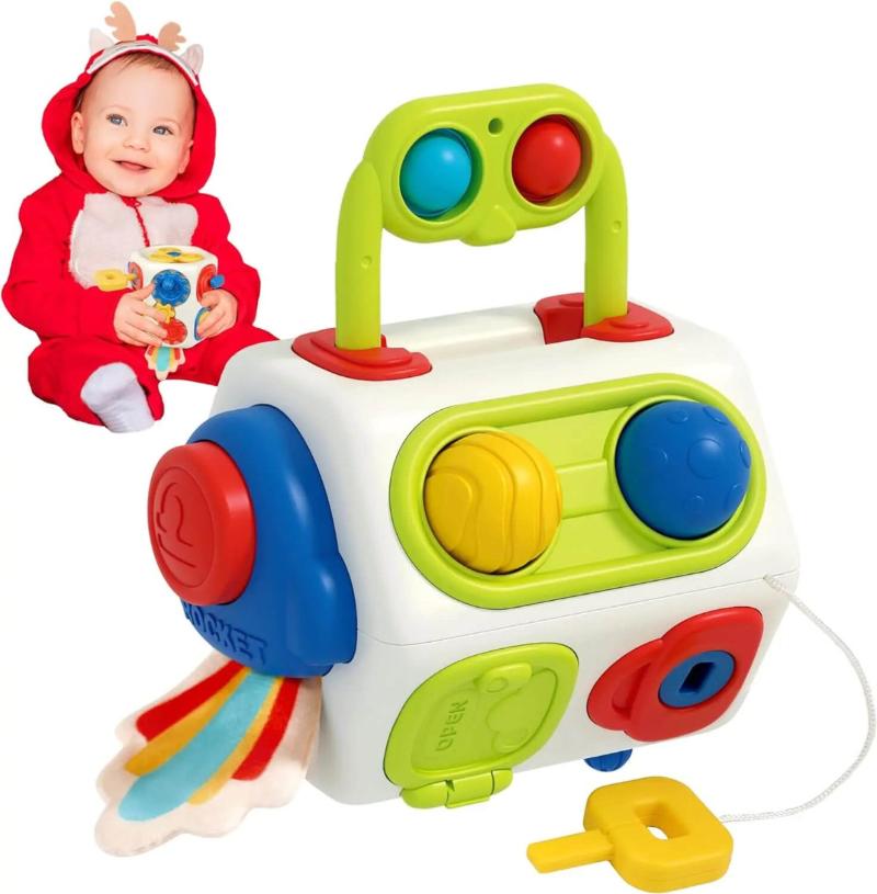 TravelTot 9-en-1 Cube Montessori Occupé (Jouet Fidget)