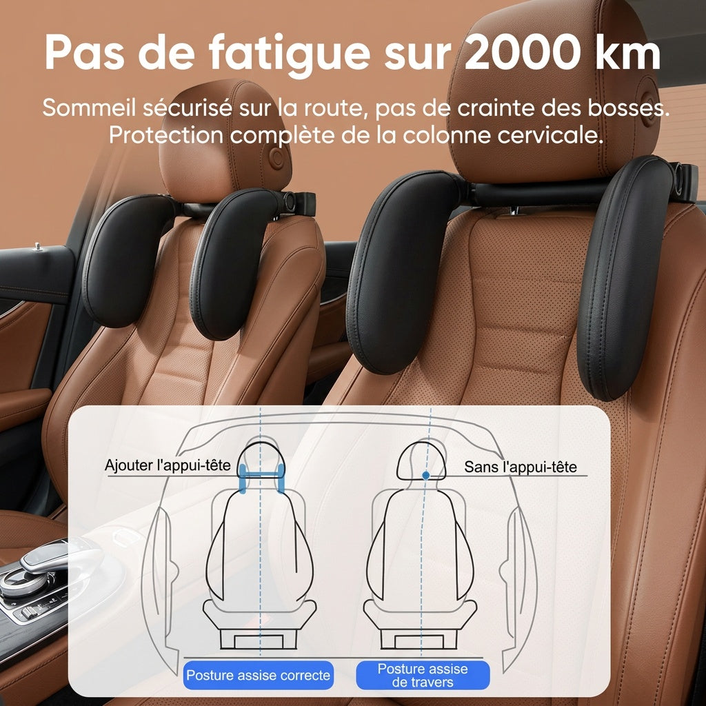Appui-tête réglable de voiture à mémoire de forme