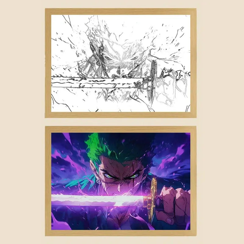 Cadre Led Roronoa Zoro One Piece