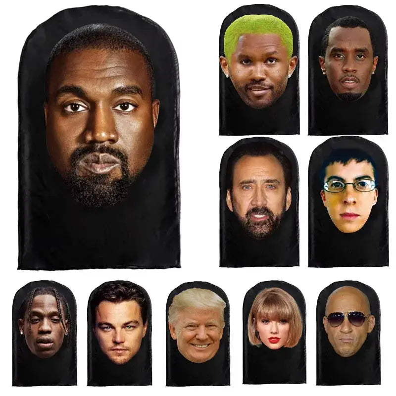 Cagoule Masque collant visage 3D