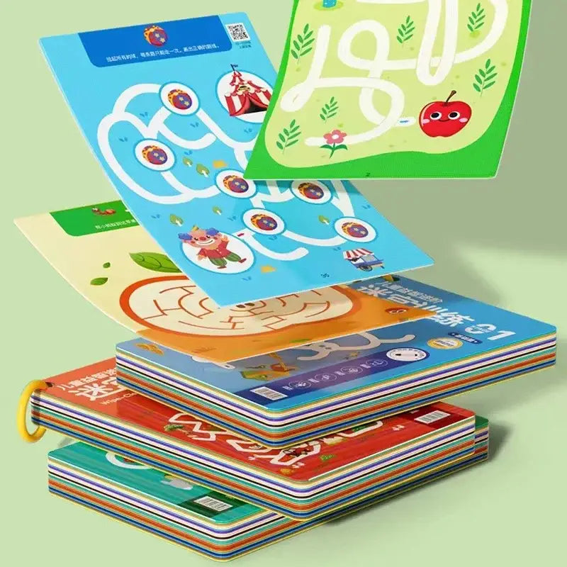 Cahier Jeu labyrinthe réutilisable