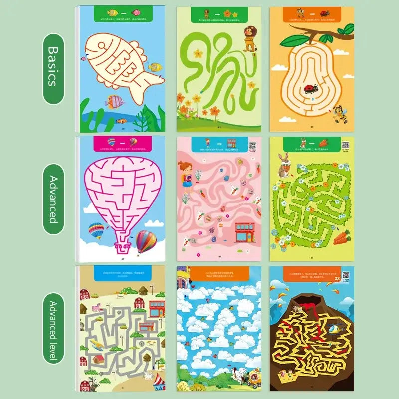 Cahier Jeu labyrinthe réutilisable