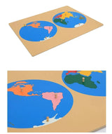 Carte du Monde Montessori