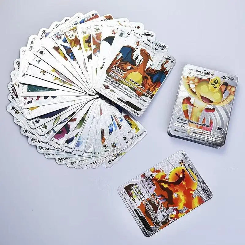 Cartes Pokémon Française Métal Or Argent Vmax