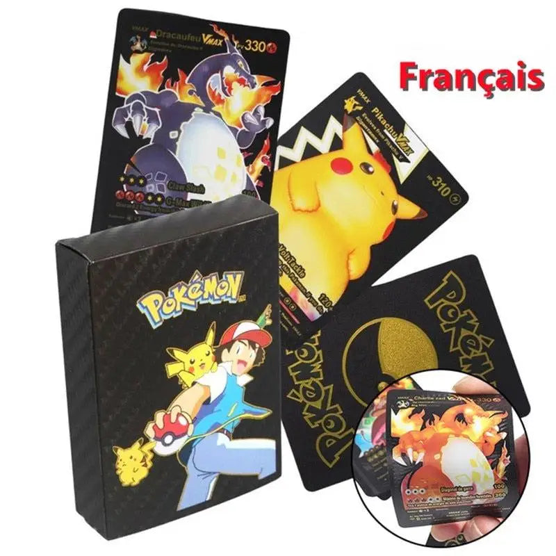 Cartes Pokémon Française Métal Or Argent Vmax