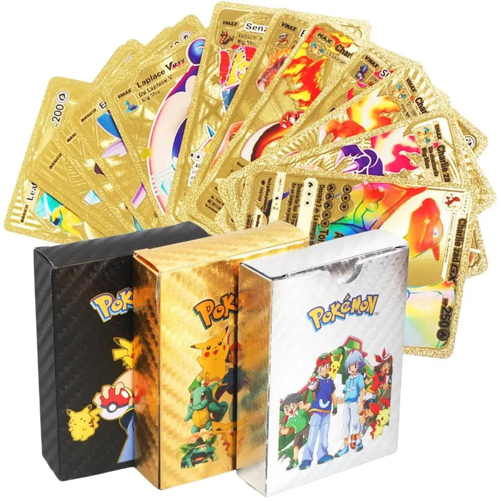 Cartes Pokémon Française Métal Or Argent Vmax