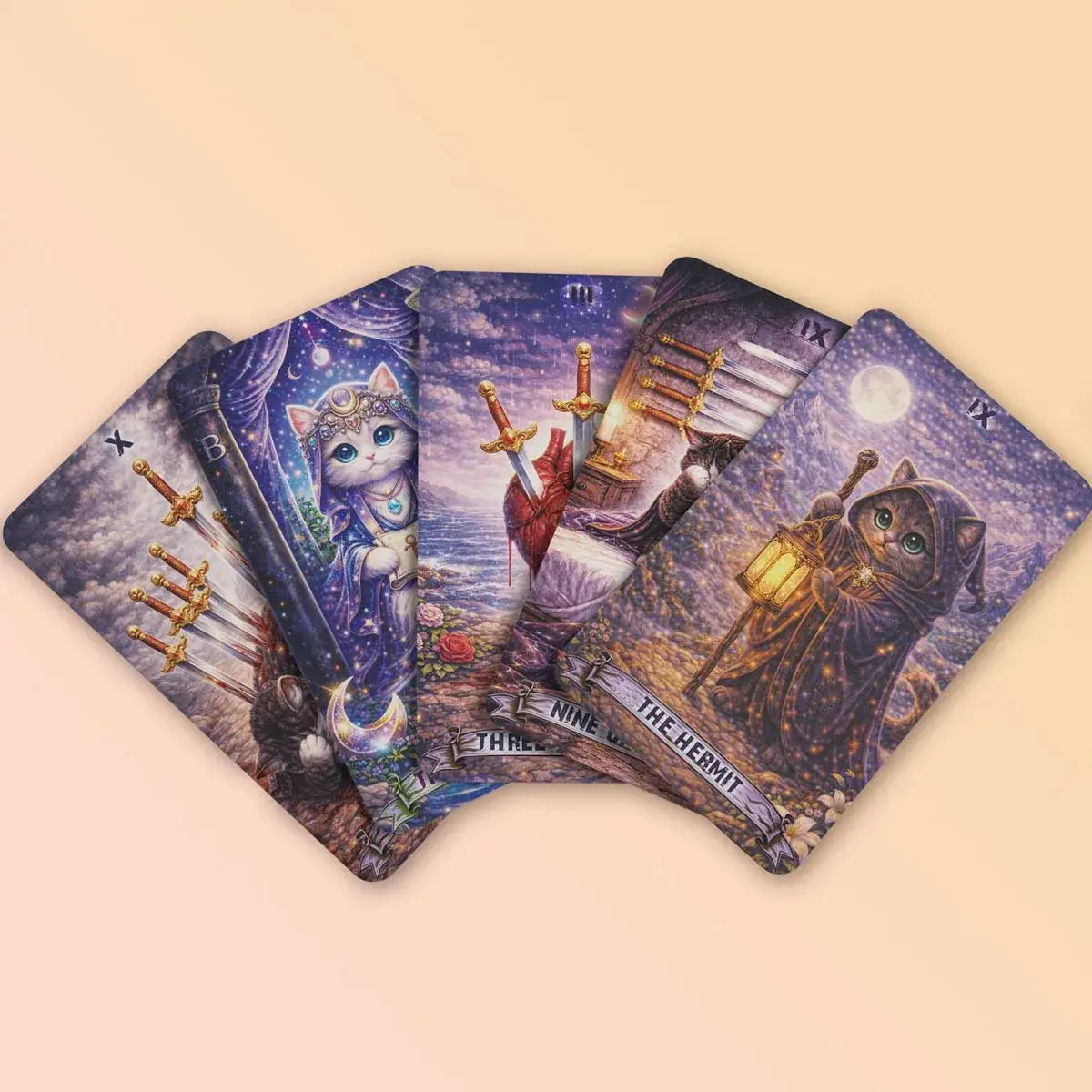 Cartes Tarot Debutant Anglais Chats Magiques