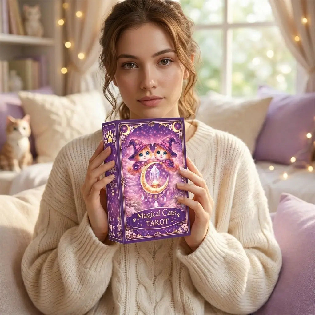 Cartes Tarot Debutant Anglais Chats Magiques