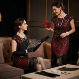 Robe Charleston Rouge et Noire Années 1920