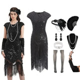 Robe Charleston Rouge et Noire Années 1920