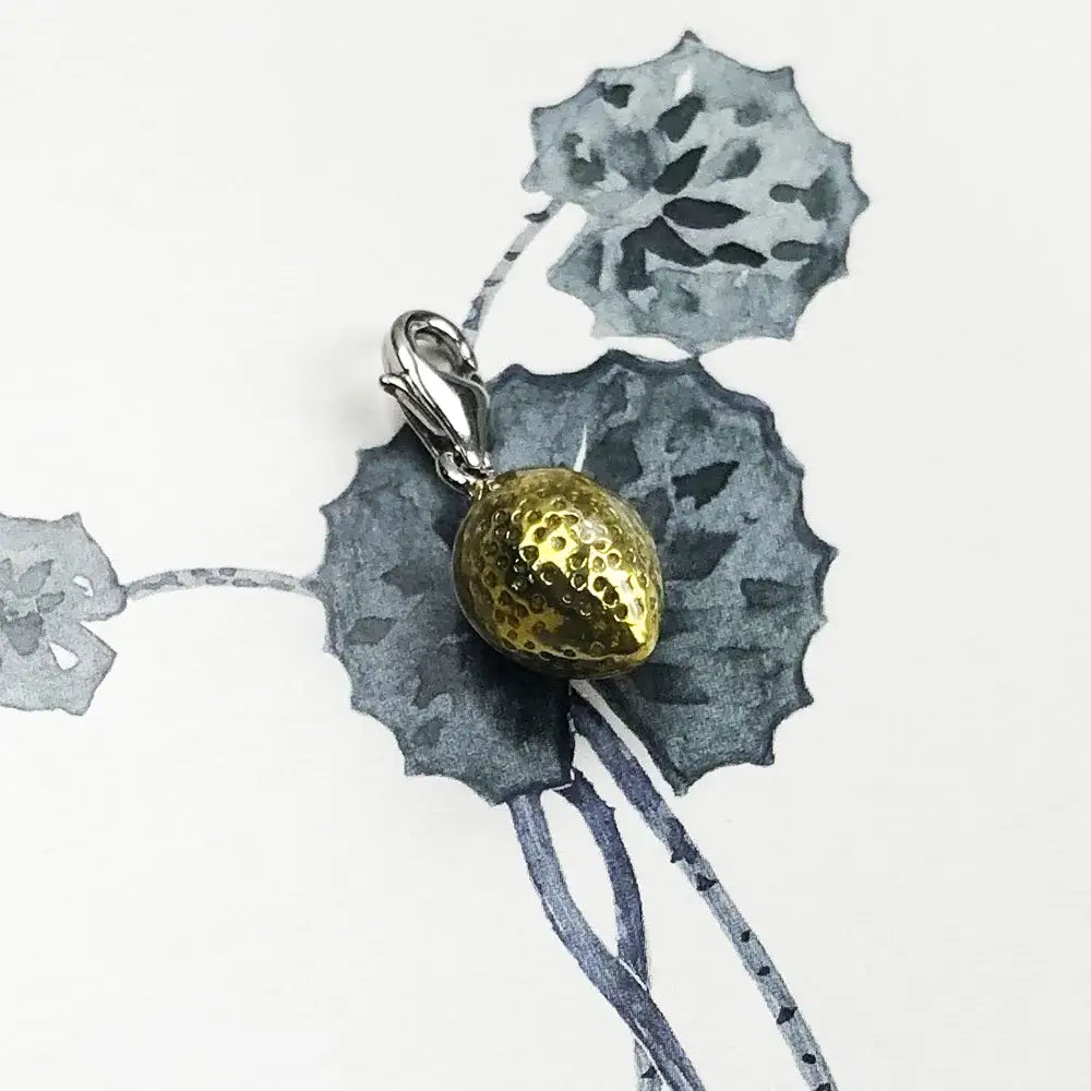Charm Collier Citron Jaune Argent