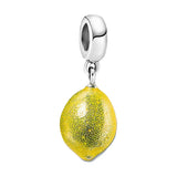Charm Collier Citron Jaune Argent