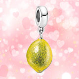 Charm Collier Citron Jaune Argent
