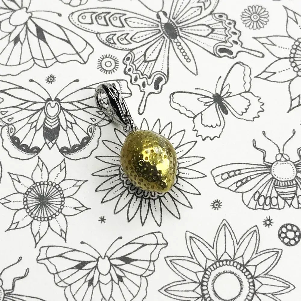 Charm Collier Citron Jaune Argent
