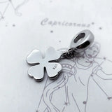 Charm Collier Trèfle Quatre Feuille Vert
