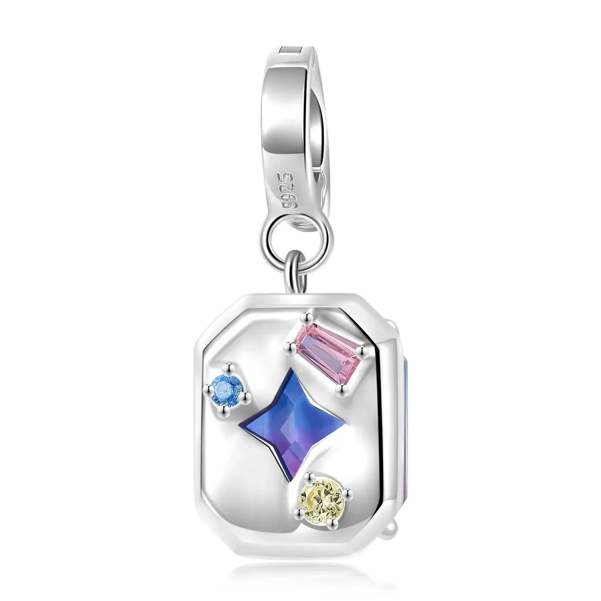 Charm Pendentif Argent Diamant Zircon