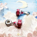 Charm Pendentif Argent Macaron Fraise