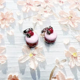 Charm Pendentif Argent Macaron Fraise
