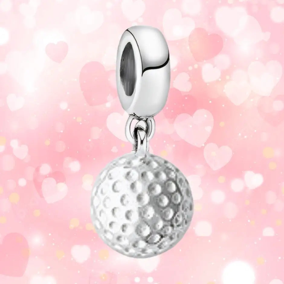 Charm Pendentif Balle de Golf Argent