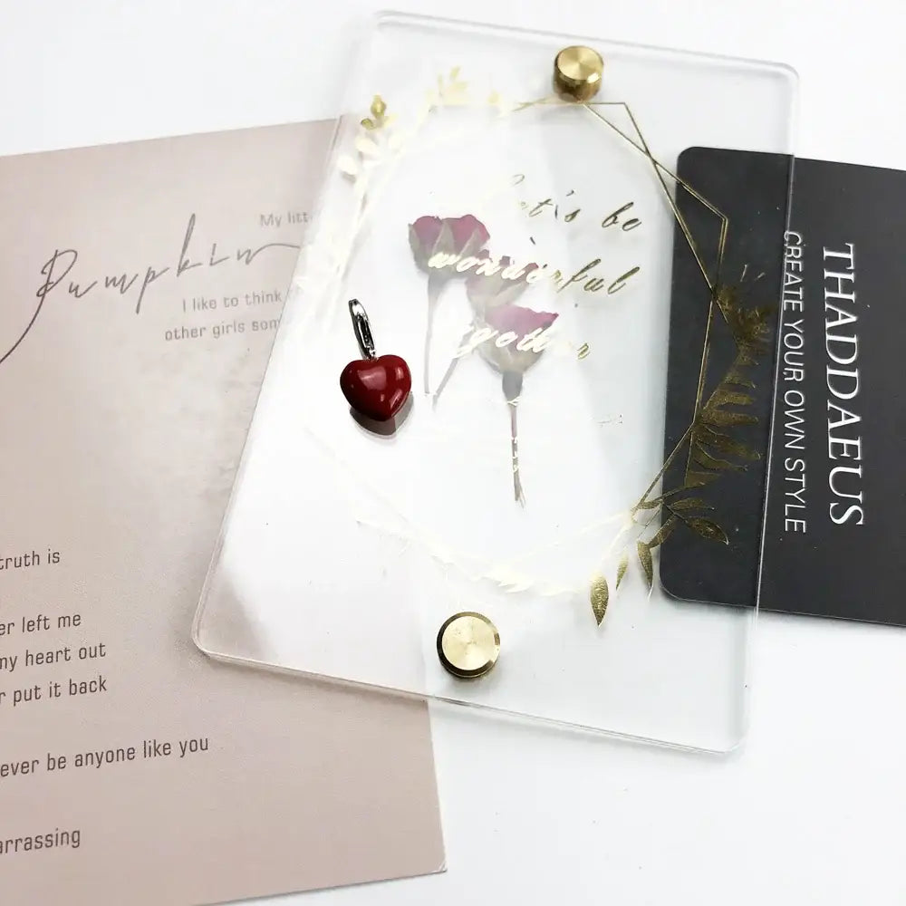 Charm Pendentif Coeur Rouge Argent