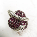 Charm Pendentif Coeur Serpent Argent