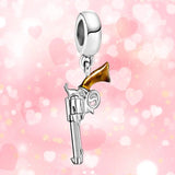 Charm Pendentif Pistolet Western Argent