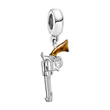 Charm Pendentif Pistolet Western Argent