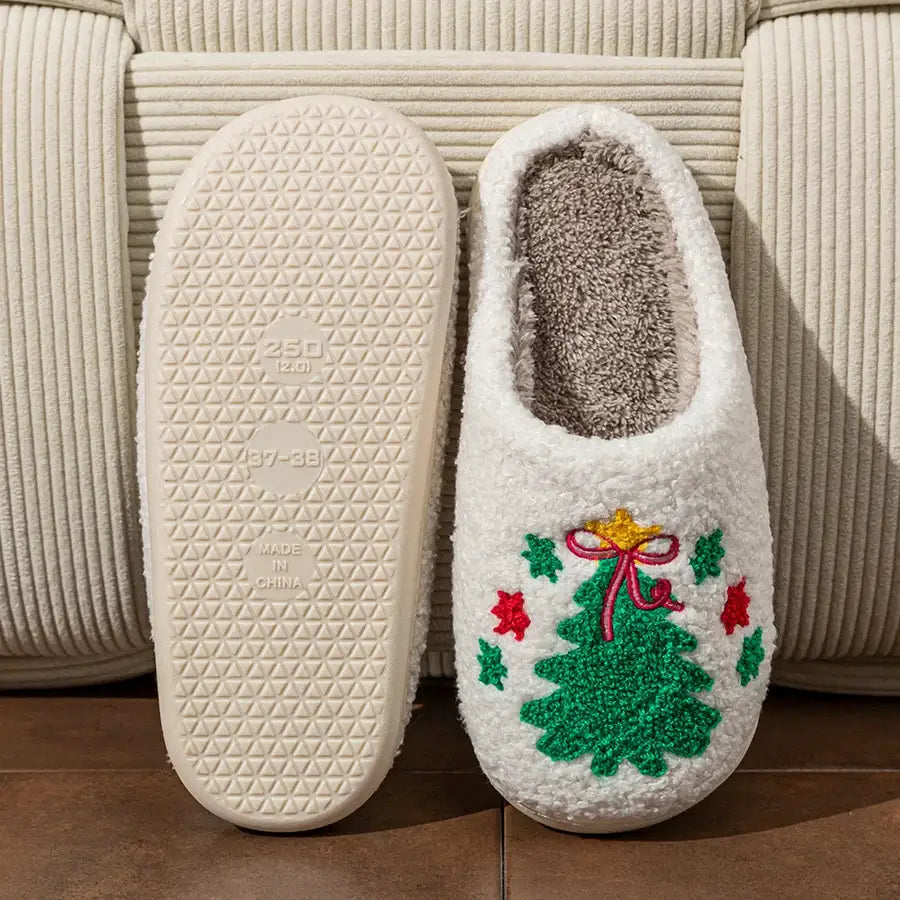 Chaussons Hiver Sapin de Noel