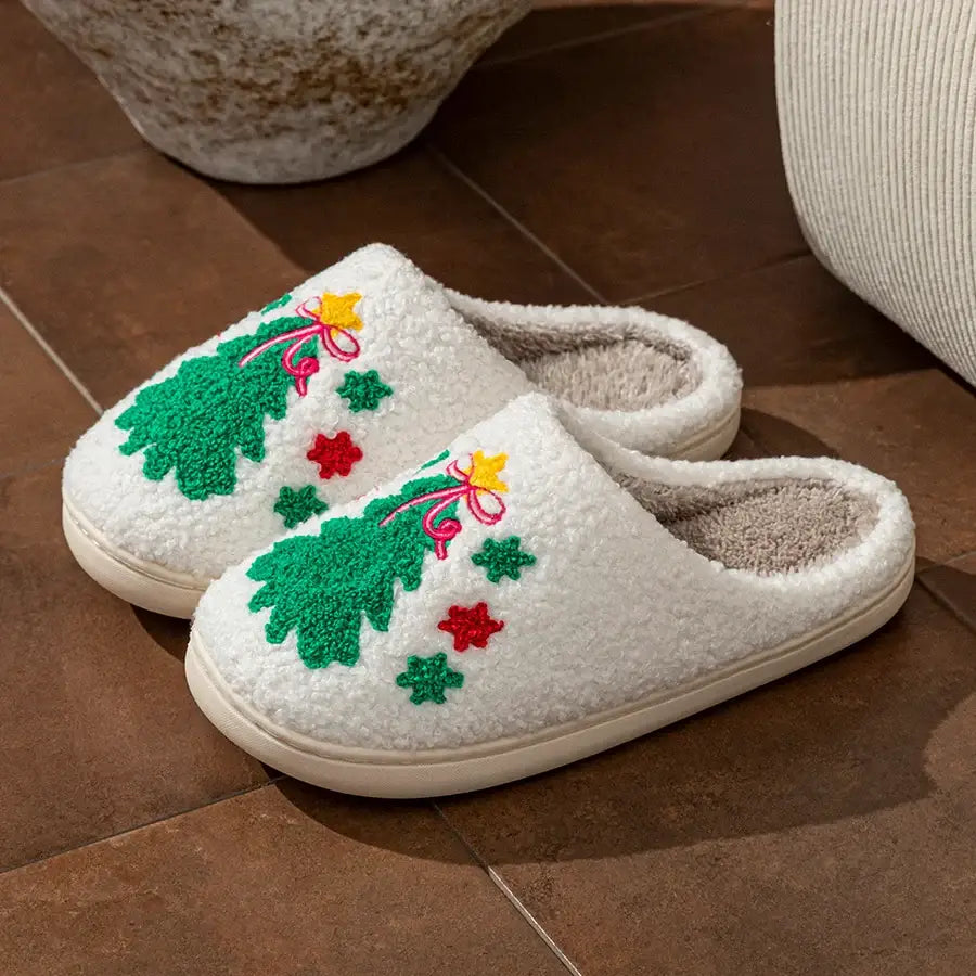 Chaussons Hiver Sapin de Noel