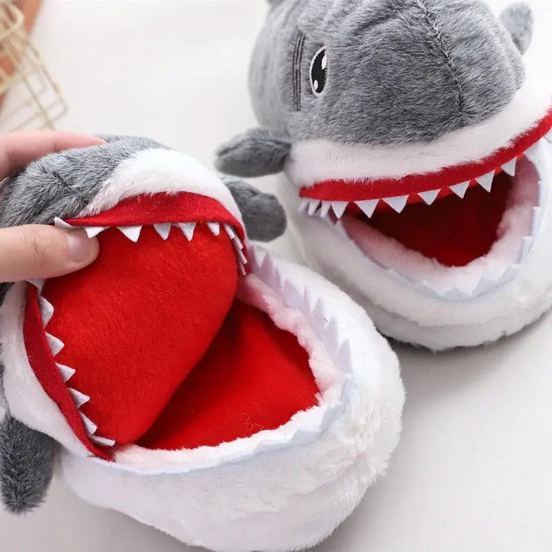Chaussons Peluche Chauds Requins-ClubdesJouets