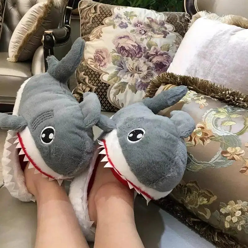 Chaussons Peluche Chauds Requins-ClubdesJouets