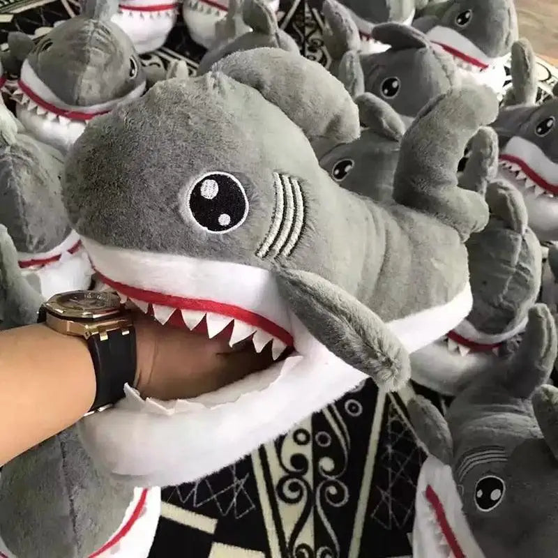 Chaussons Peluche Chauds Requins-ClubdesJouets
