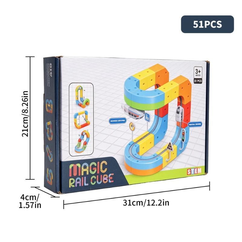 Circuit Magnétique Enfant avec Blocs et Voiture | MagniTrack