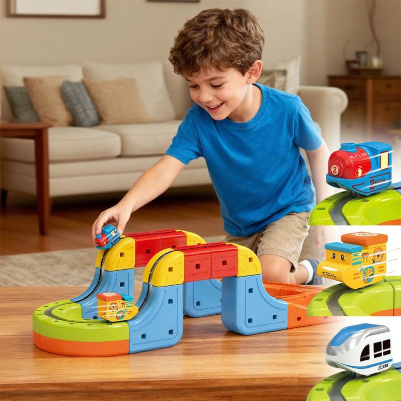 Circuit Magnétique Enfant avec Blocs et Voiture | MagniTrack