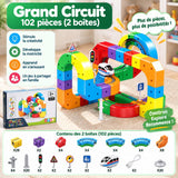 Circuit Magnétique Enfant avec Blocs et Voiture | MagniTrack