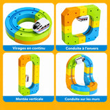 Circuit Magnétique Enfant avec Blocs et Voiture | MagniTrack