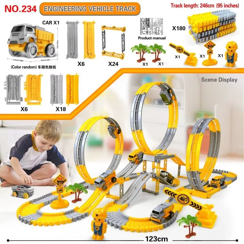 Circuit Voiture Enfant - Looping Chantier & Spatial | MegaLoop