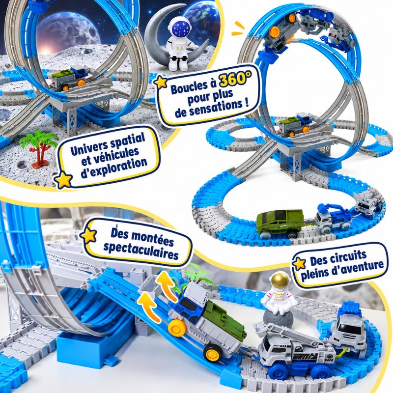 Circuit Voiture Enfant - Looping Chantier & Spatial | MegaLoop