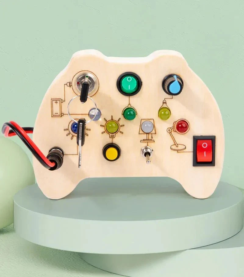 Tableau d'activité Montessori - CircuitDEL MANETTE DE JEU - Cadeau Ludique et Éducatif