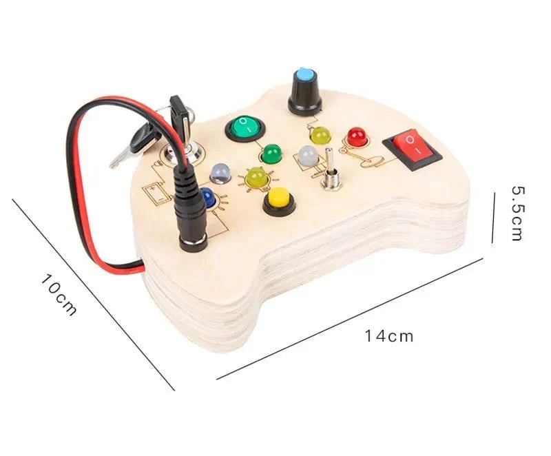 Tableau d'activité Montessori - CircuitDEL MANETTE DE JEU - Cadeau Ludique et Éducatif